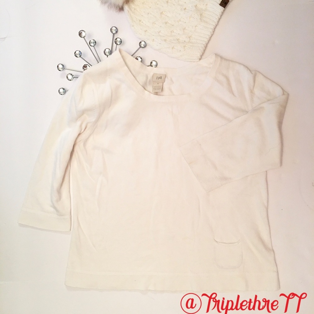 J- Jill MidSleeve Sweater Tee ❤️ 100%Cotton